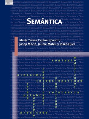 cover image of Semántica